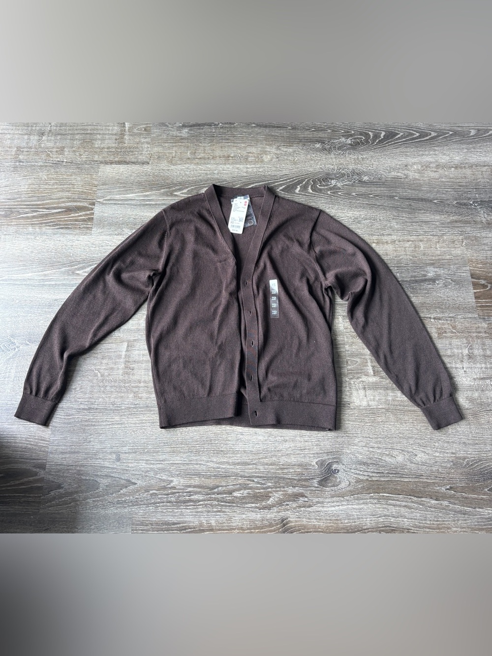 Uniqlo Brown V Neck Cardigan